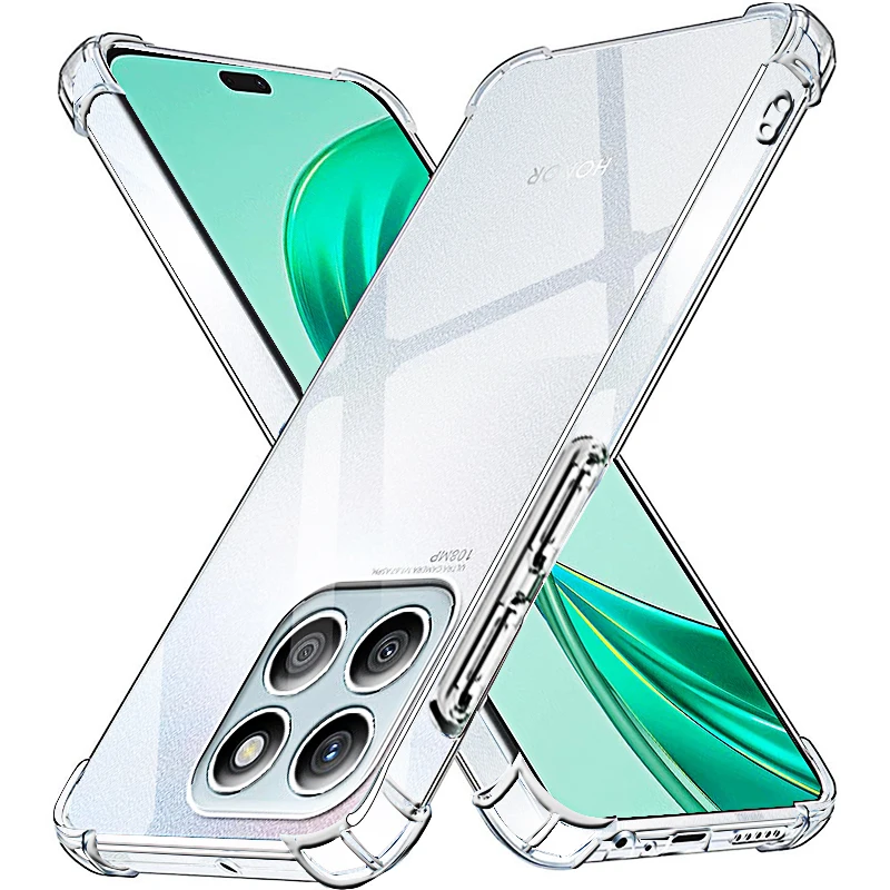 Coque de téléphone en silicone transparent et anti-choc pour Honor X50 GR