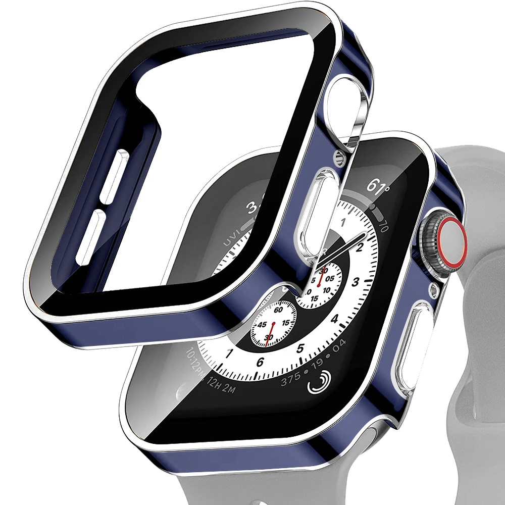 Durable Waterproof Apple Watch Case with Screen Protector and Straight Edge Bumper