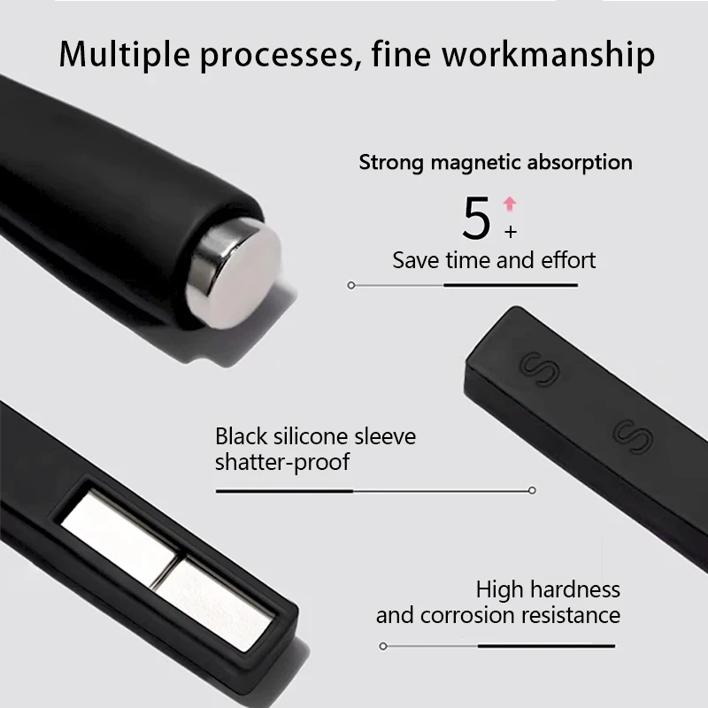 Cat Eye Nail Tool Magnetic Nail Art Tools Magnetic Nail Pen Magnetic Nail Tools Nail Care Tools Upgrade Multifunctional 5IN1 Cat Eye Magnet Stick with Sleeve DIY Cross Line Strip Effect Manicure Tools