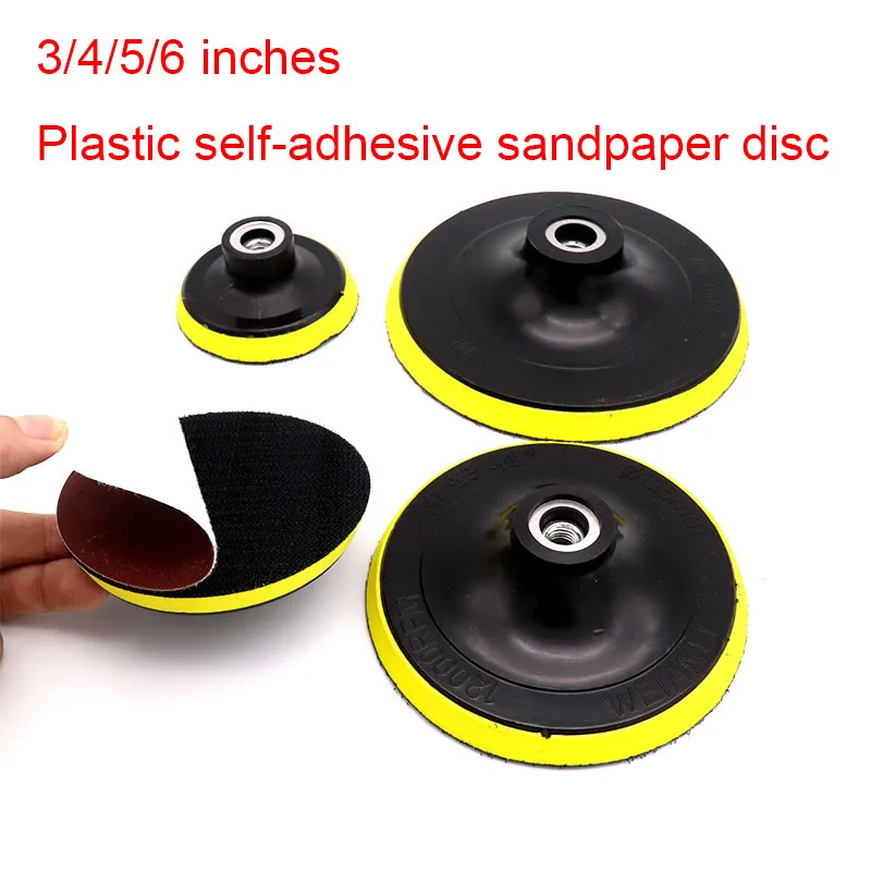 Car Backing Plate Pad Hook Loop Polishing ing Disc Sandpaper Self-adhesive Abrasive Tools Electric Grinder 8MM Shank Sander