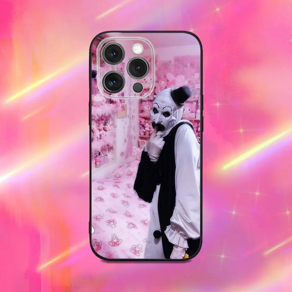 Horror Art the Clown Soft Silicone Black Phone Case