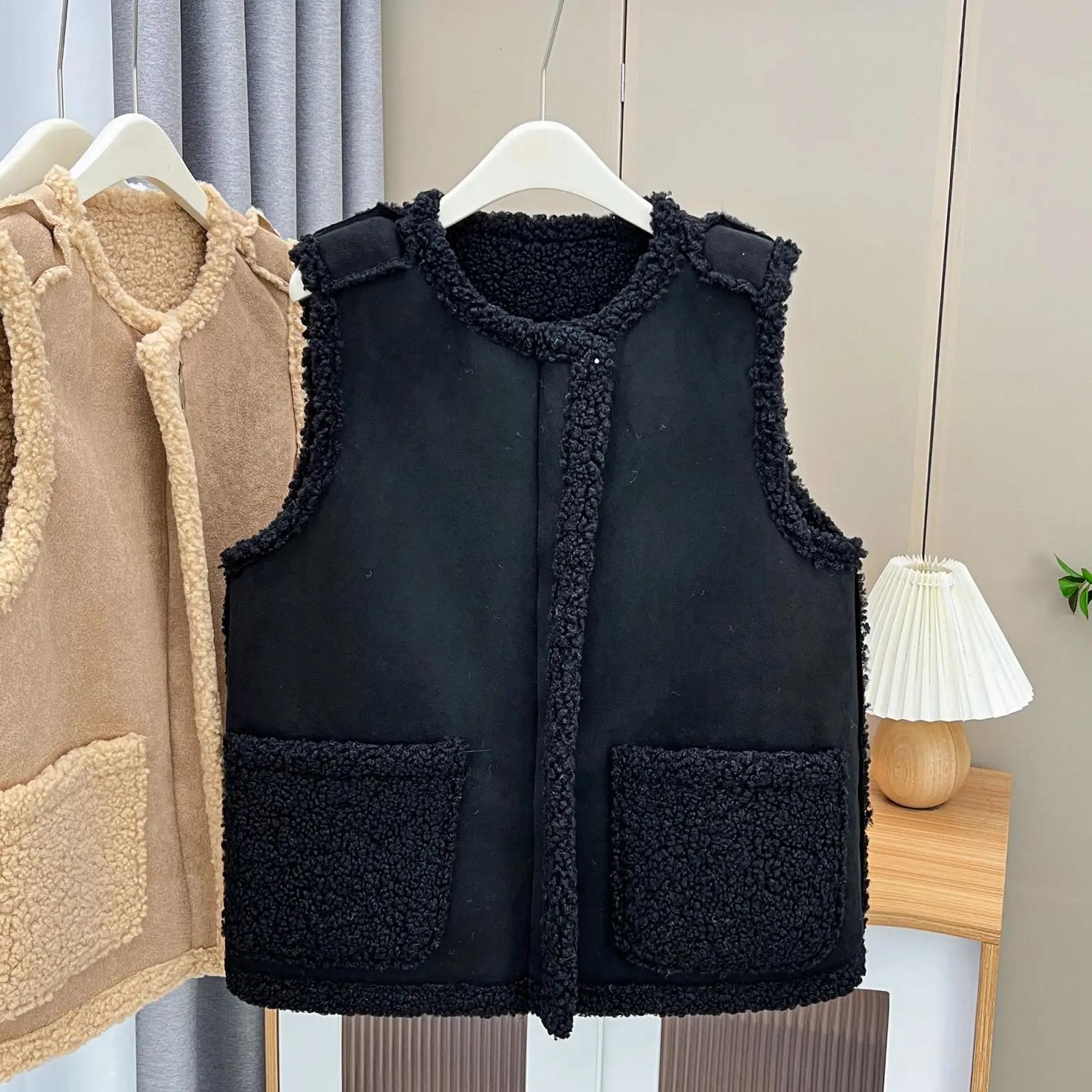 سترة عصرية للخريف والشتاء 100 كجم مبطنة بالصوف قاب...