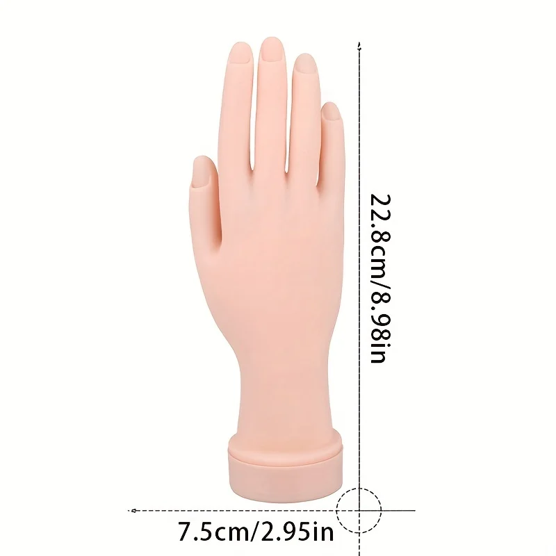 1 Nail Activity Fake Hand Practice Fake Hand Bendable Positioning Fake Hand Model Right Hand Nail Practice Acrylic Nails 2