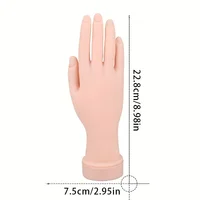 1 Nail Activity Fake Hand Practice Fake Hand Bendable Positioning Fake Hand Model Right Hand Nail Practice Acrylic Nails 2