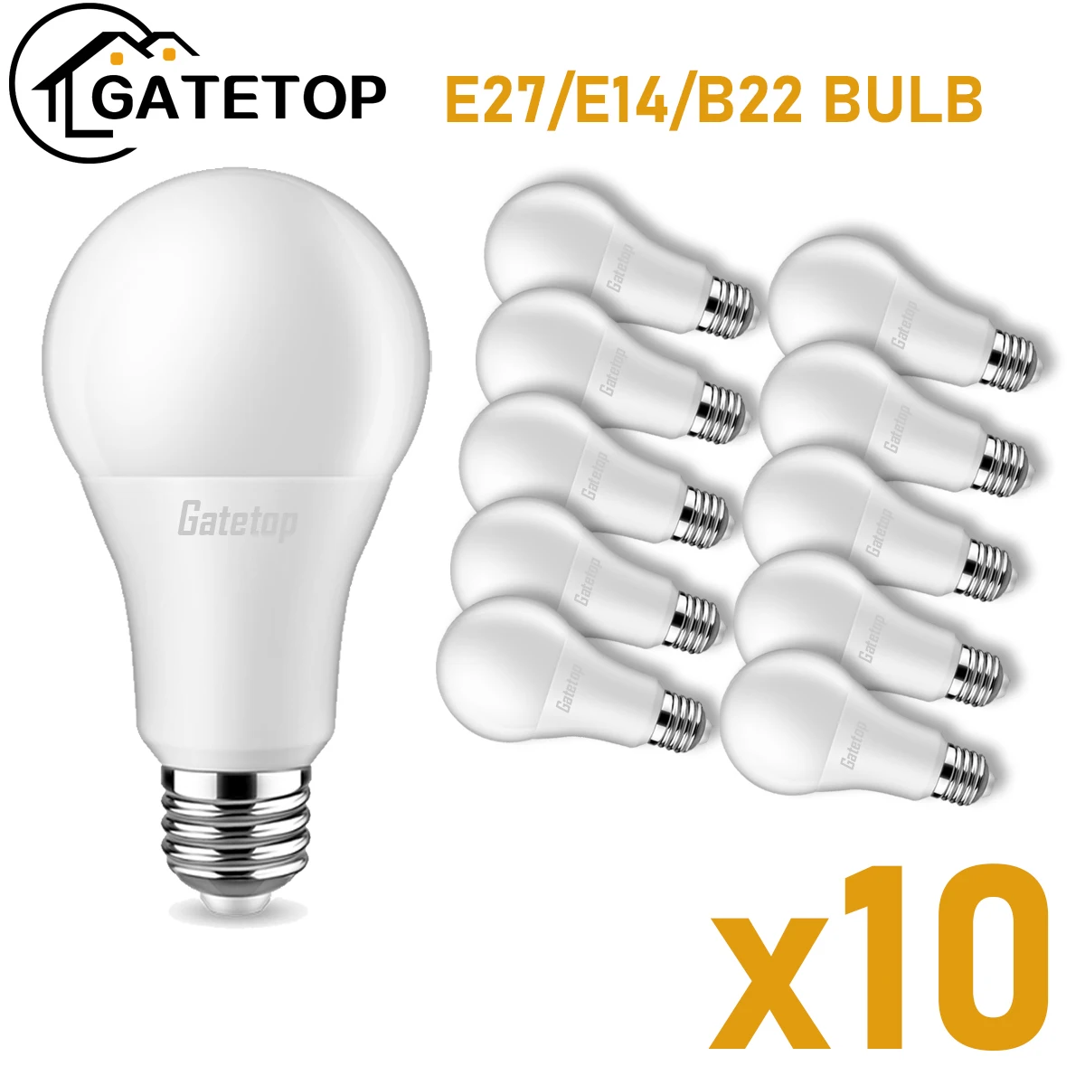 

10pcs/Lot LED Bulb AC220V E27 E14 B22 Lamps 6W 7W 9W 12W 15W 18W 20W Lampada Light Bombilla Spotlight for Bedrooom