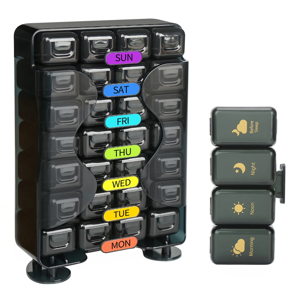 Deluxe Weekly Pill Organizer with Drawer