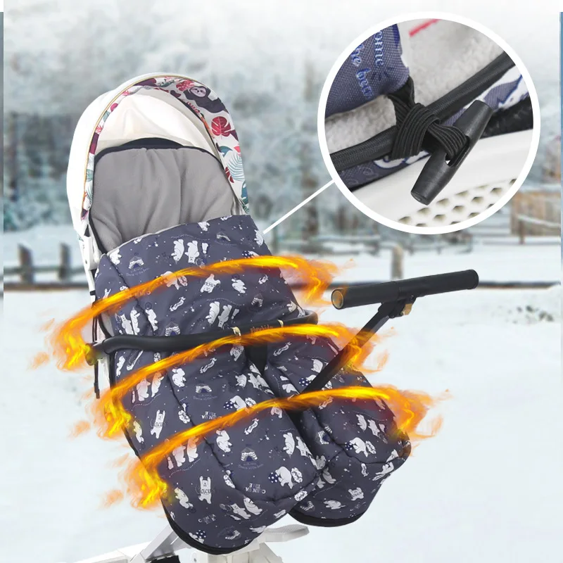 0-24Months Winter Baby Warm Envelope Sack For Discharge Windproof Thicker Universal Stroller Accessories Baby Stroller Footmuff