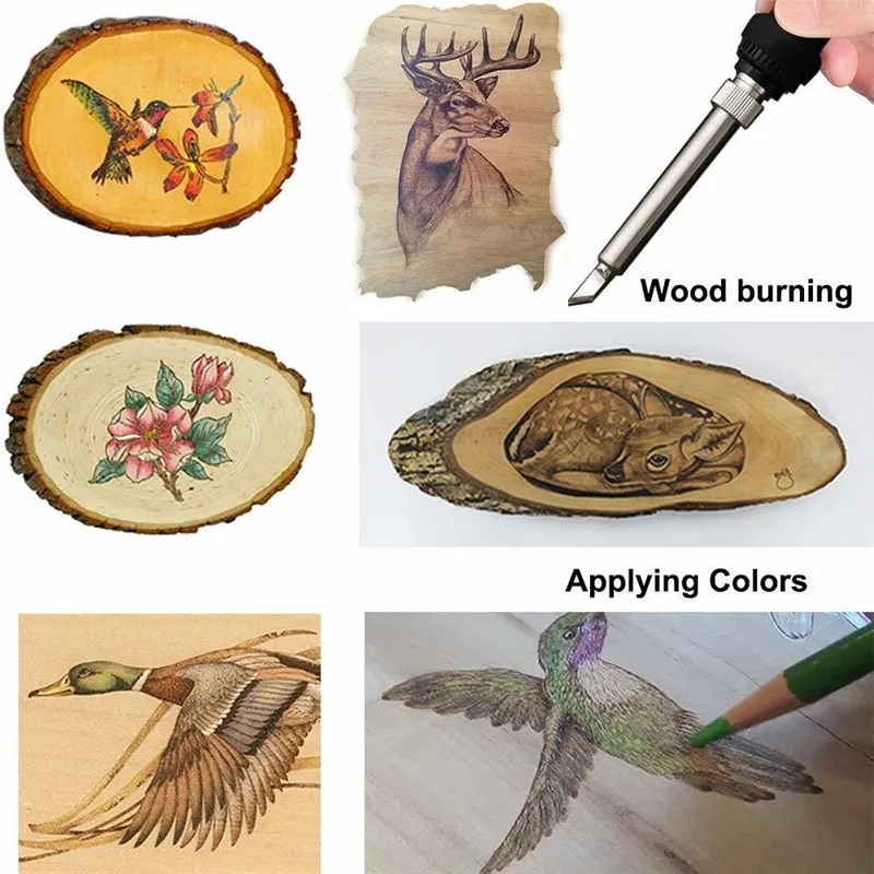 37Pcs pyrography wood burning kit For Beginners, Adjustable Professional wood burner pen Tool and Accessories, woodburning Embos 3
