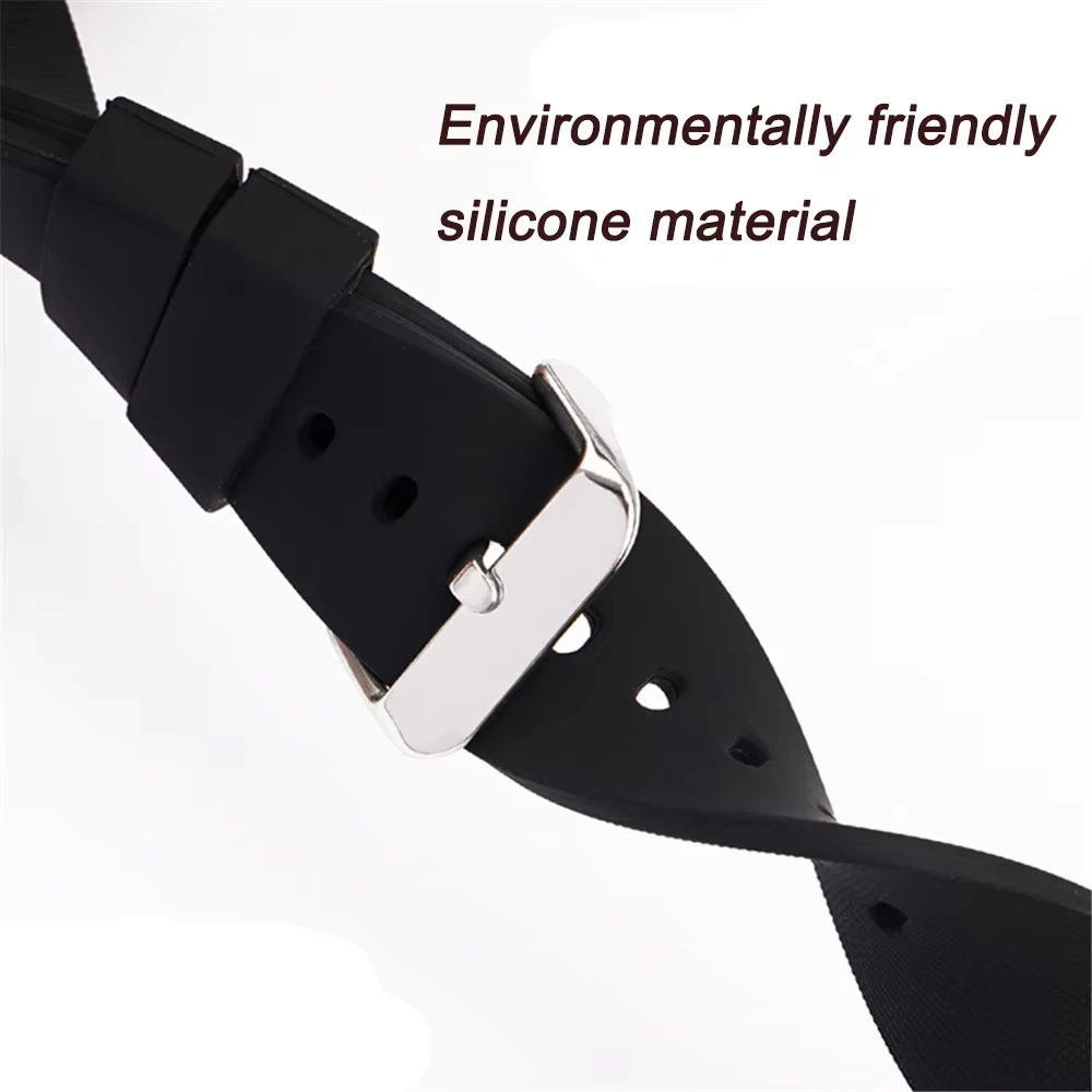 Universal Quick Release Waterproof Silicone Watch Band - Soft Rubber Replacement Bracelet (Various Sizes)