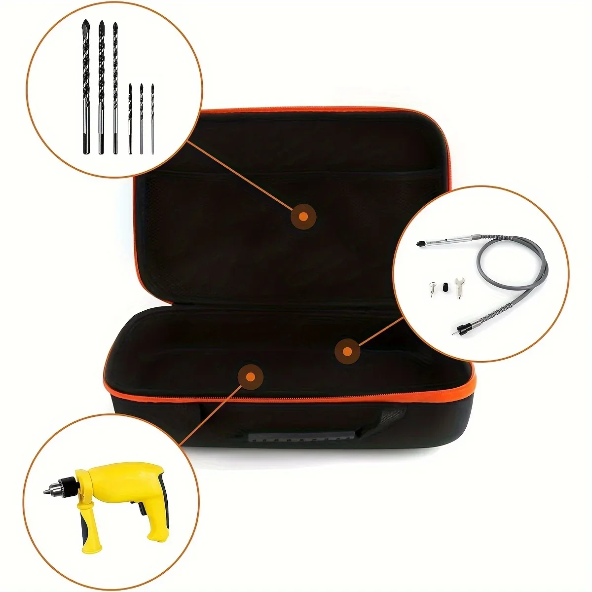 Large Capacity Shockproof Tool Bag, Durable Oxford Cloth Electric Drill Case for Electricians & Home Organization 2