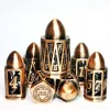 DnD Metal Dice Set - Hollow Bullet Design Zinc Alloy 7pc Dice, Antique Copper RPG Dice Set for Dungeons and Dragons 1