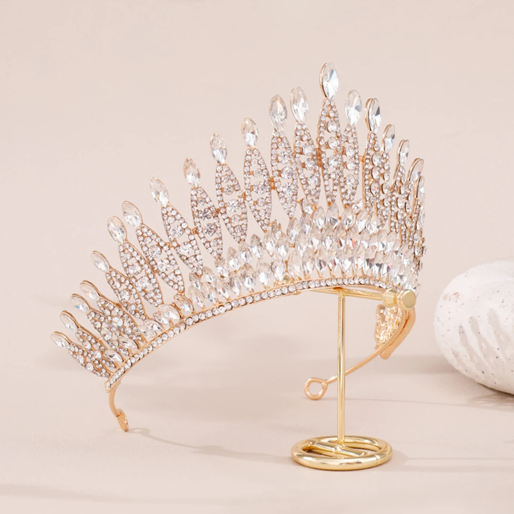 Tiaras y coronas de diamantes de imitación para mujer, diademas de boda