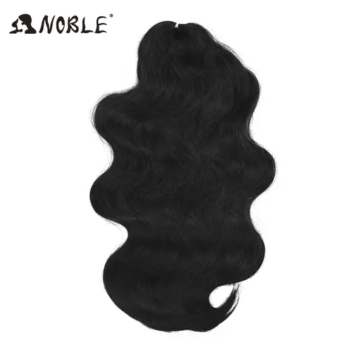 Noble Hair Soft Body Wave Crochet Hair 24Inch 3PCS Synthetic Hair Braids Ponytail Fake Hair Wavy Ombre Blonde Hair Extensions - Image 7