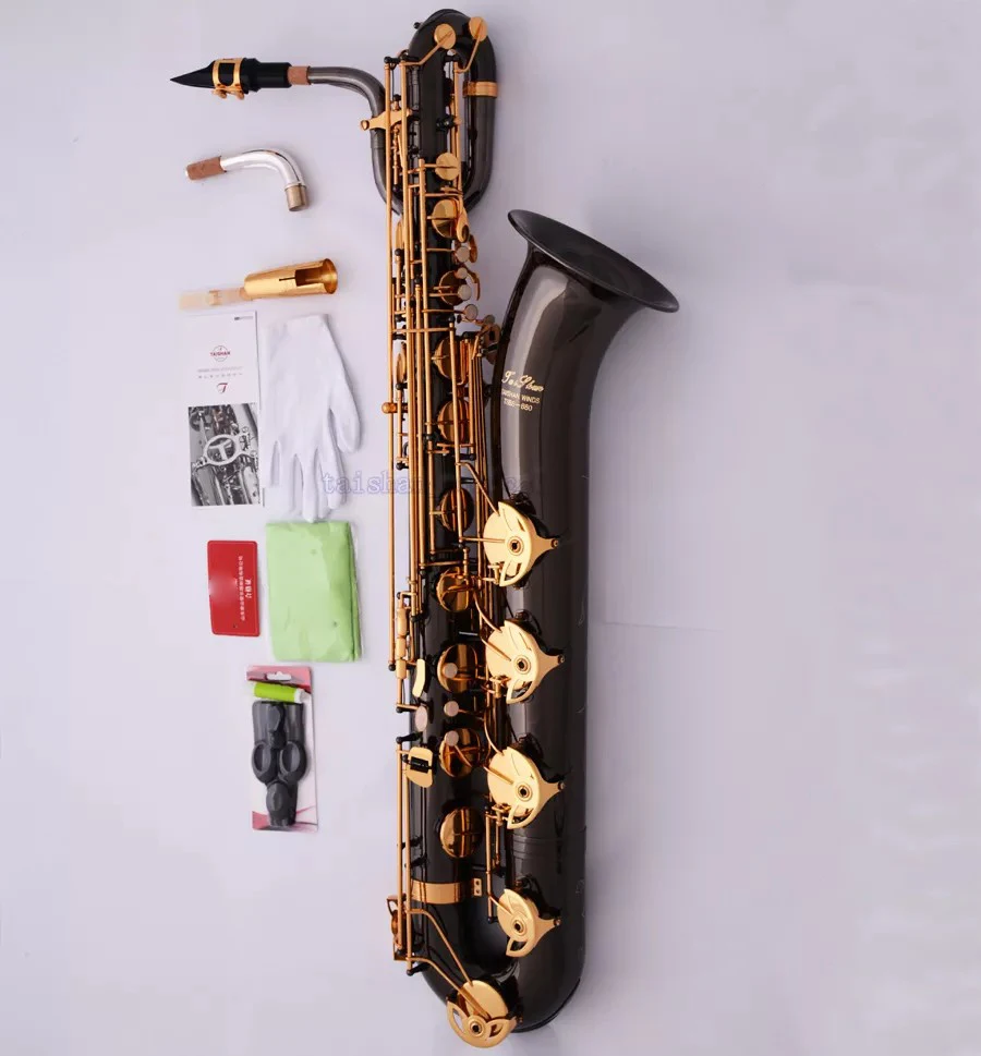 Professional Black Nickel Eb Baritone Saxophone Sax Free ALL Accessories