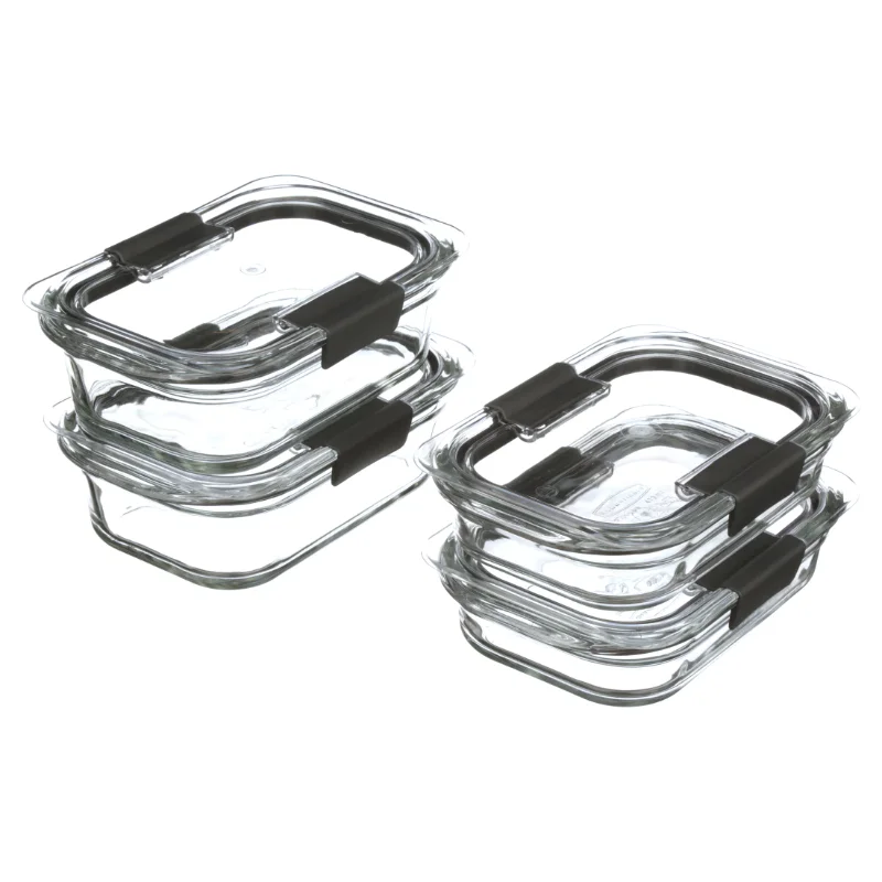 Rubbermaid Brilliance Glass 2-Pack Food Storage Set, 8-Cup, Leak Proof -  AliExpress