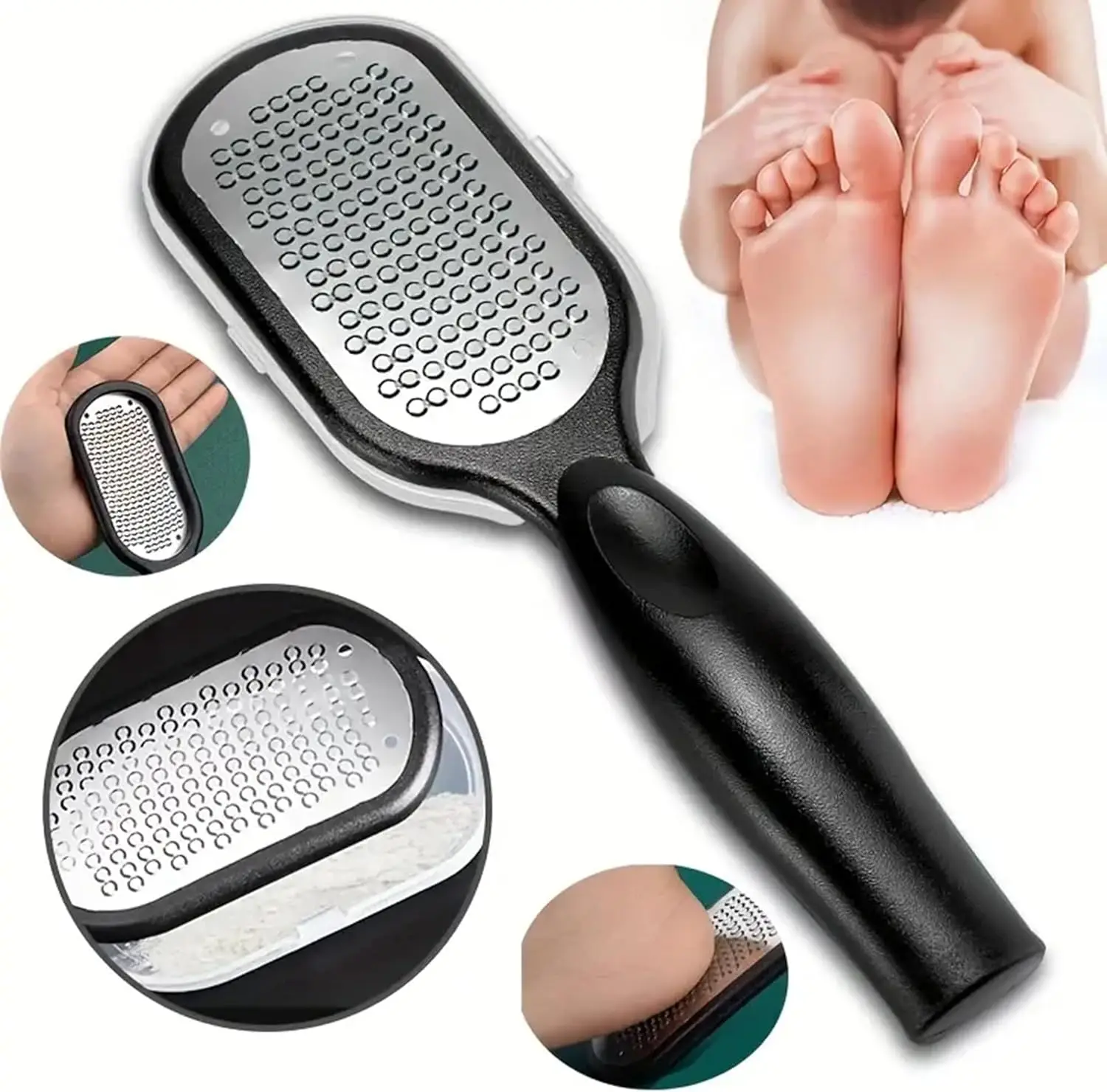 Foot File 1pc Professional Stainless Steel Foot File Callus Remover Scraper Pedicure Tools Dead Skin Remove for Heels Feet Hand Care