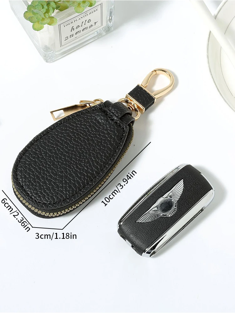 PU Leather Key Bag Compact Large Capacity Multifunctional Keychain Storage Bag For Men and Women key case