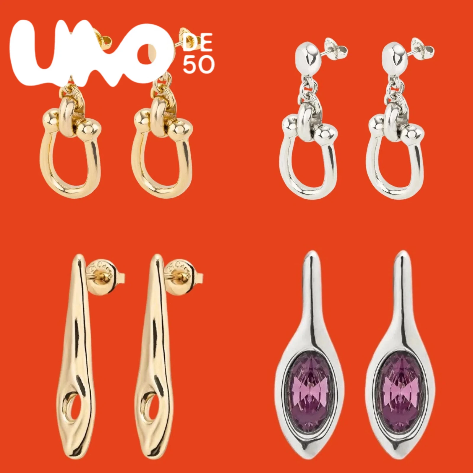 UNOde50 Aura pink Earrings main image 1