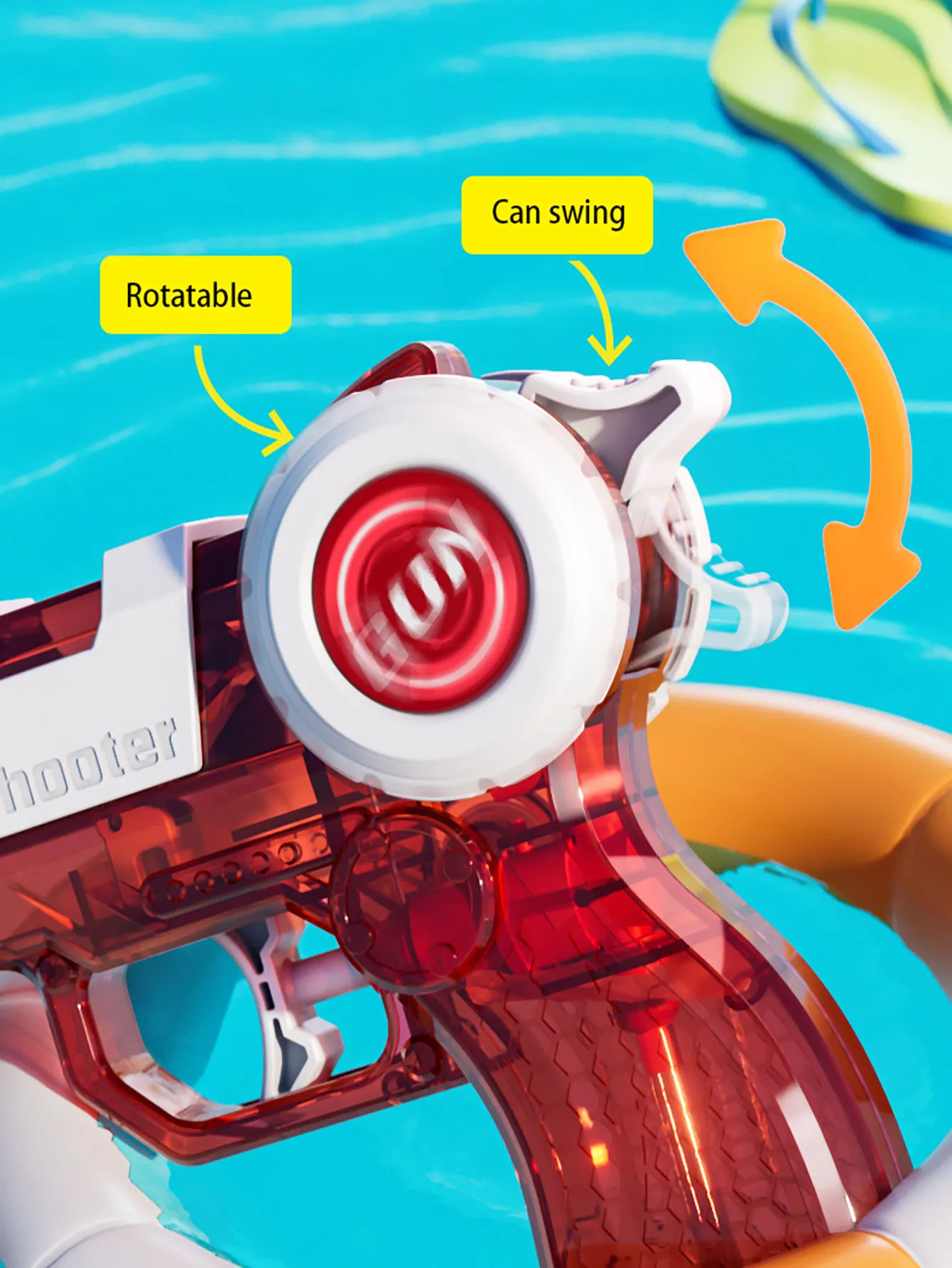 1pc Press back to chamber transparent water gun toy summer outdoor interactive beach water battle children water spray gun 3