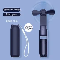 2000mAh Mini ventilateur Portable USB Rechargeable refroidisseur pliable ventilateur de bureau Portable silencieux pliable bureau maison pratique batterie externe 1
