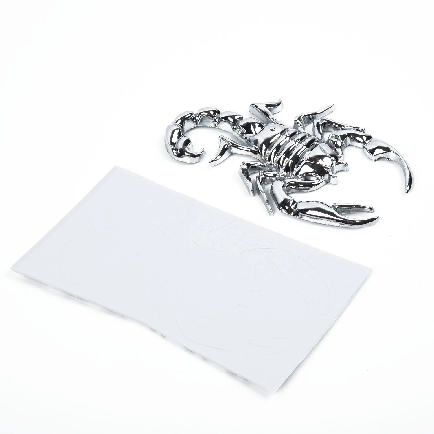 Car Sticker Car Trunk Emblem 3D Sticker Paster Metal Scorpion Badge Emblem Motorcycle Decal Decoration Metal Sticker Gold/Silver Car Styling Accessories