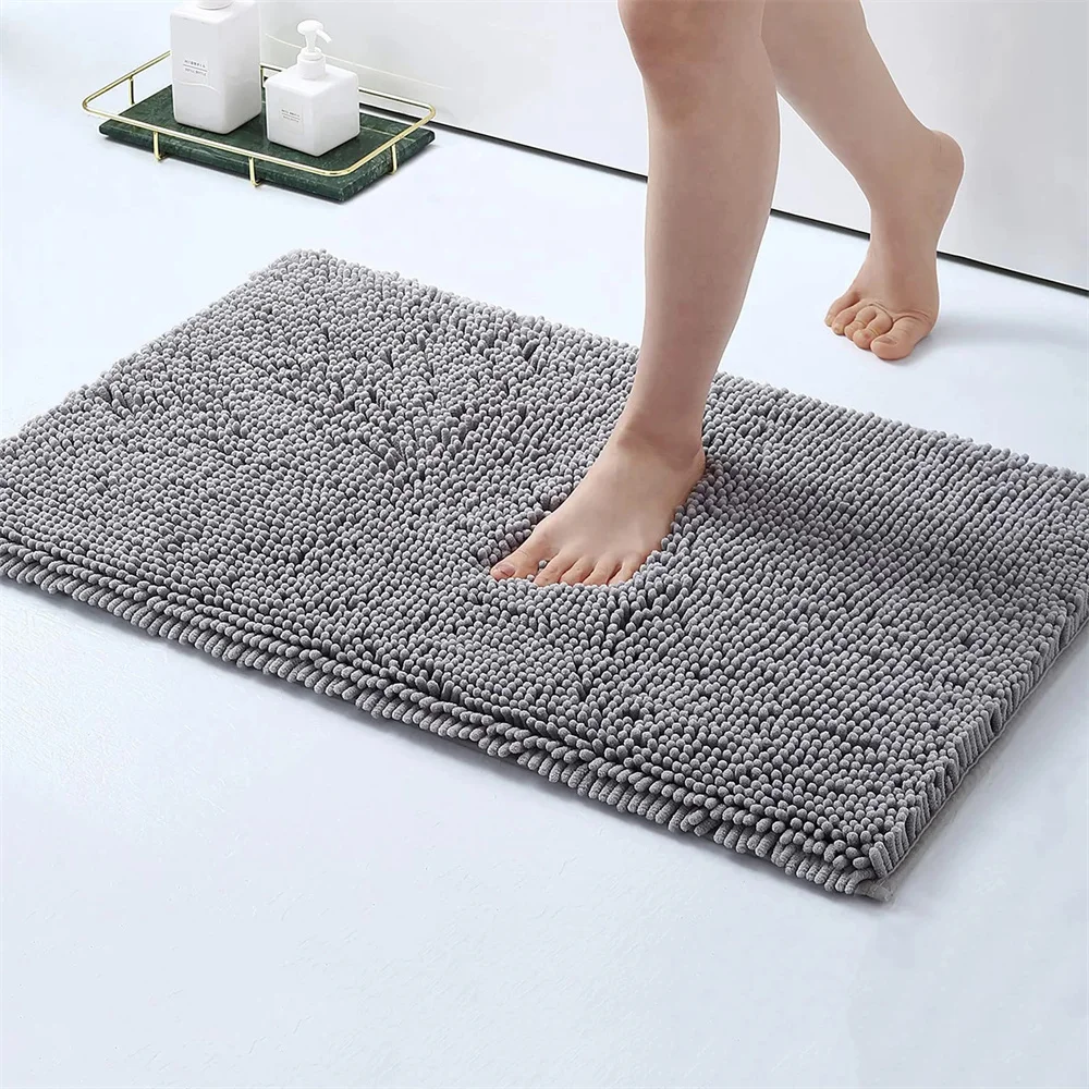 Homaxy Chenille Bath Mat Thicken Non-Slip Bathroom Rug Soft Floor Foot Carpet Absorbent Quick Dry Microfiber Shower Mats Decor Homaxy Chenille Bath Mat Thicken Non-Slip Bathroom Rug Soft Floor Foot Carpet Absorbent Quick Dry Microfiber Shower Mats Decor