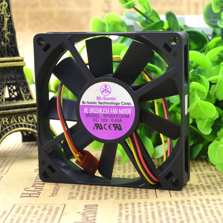BARRY BI SONIC SP801512HM DC12V 0.45A 3-проводной 8 см ультратонкий вентилятор шасси | Электроника
