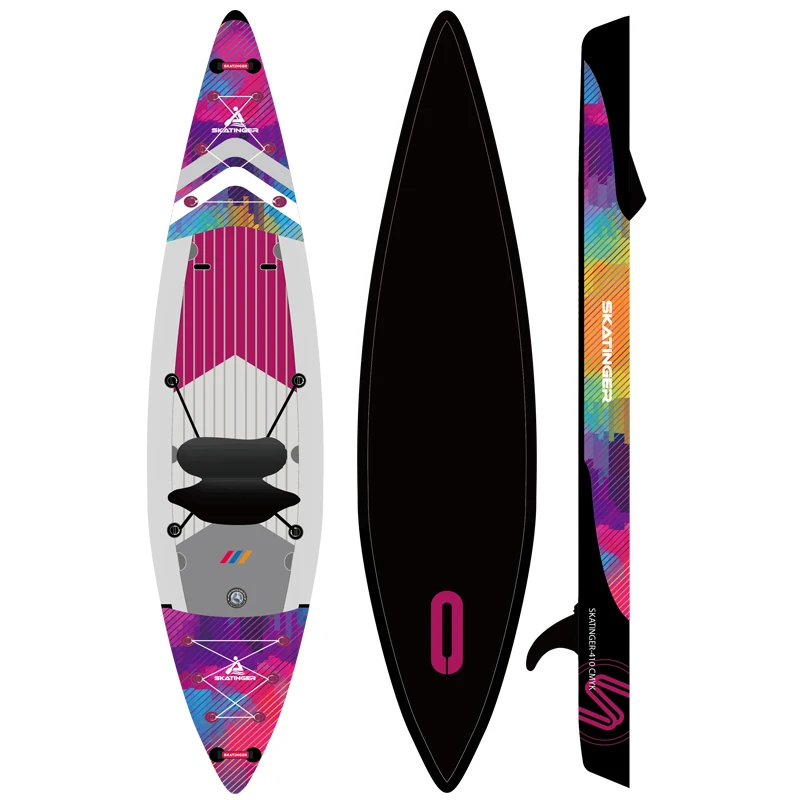 Skatinger Professional Inflatable Kayak Dropstitch Inflatable Fishing Kayak Canoe for Water Sports