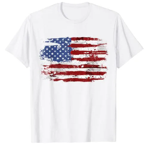 Camiseta: Stars And Stripes Flow Diseño - Bandera USA T-Shirt - Regalo Hombre-s Y Mujer-es - Estados Unidos De América - United States - Bike-r Rock Motero Chopper - Army (XXL