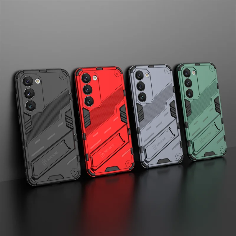 

Punk Case For Samsung Galaxy S23 Case For Samsung Galaxy S23 Cover Coque Armor Shockproof KickStand Phone Bumper For Samsung S23