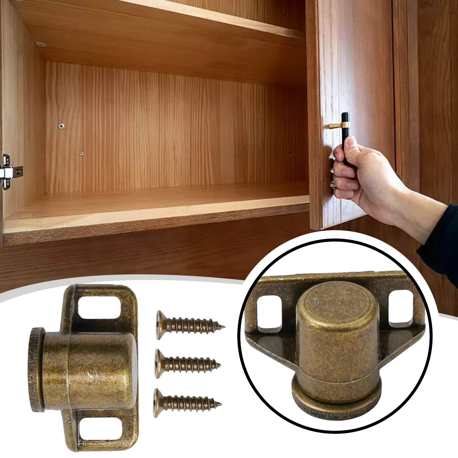 

Convenient and Cabinet Catch Latch, Utilizes Strong Magnetic Attraction, Suitable for Closet and Cupboard Hardware