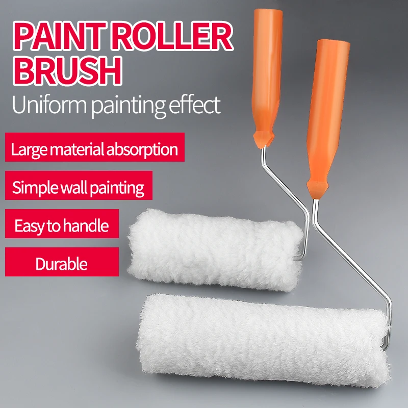 House Decoration 9 Inch Roller Brush Without Dead Corners Long Bristle Roller Brush FRP Epoxy Glue External Wall Roller Brush diy cup holder coaster resin mold handicraft jewelry making tools handmade uv glue epoxy tray silicone mould craft decoration