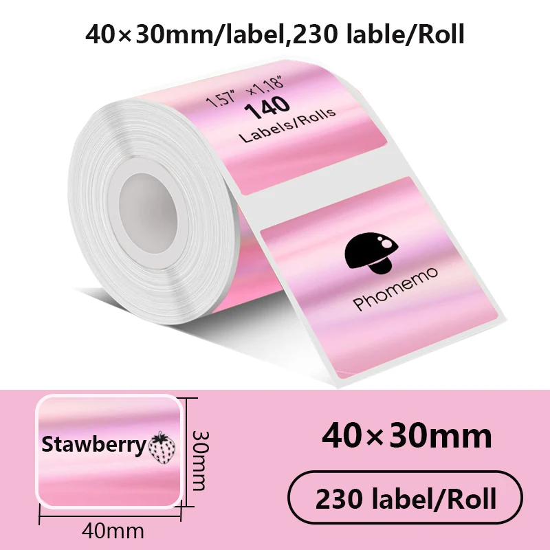 Compact 40mm Self-Adhesive Thermal Label Printer Paper