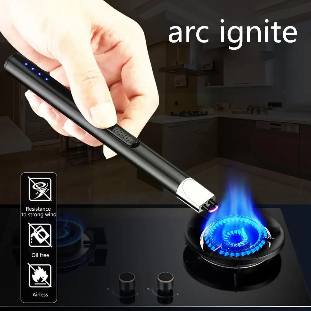 Mini Power Display Electric Pulse Flameless Arc Lighter Stove Type-C Gift Gas Gun Candle Ignition USB Box Rechargeable Kitc K3H8