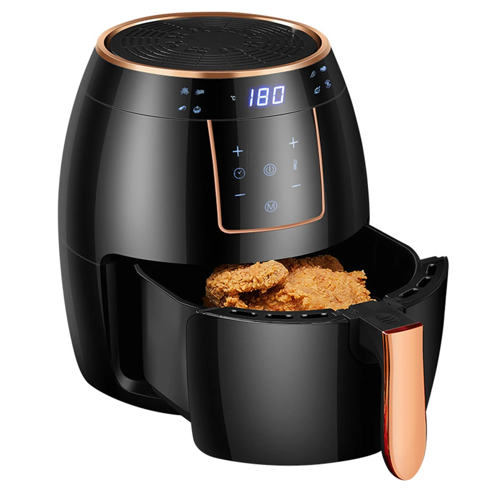 

Large Capacity Electric Fryer, Household Air Fryer With Digital Led Touch Screen Automatic Air Fryer Oilless Cooker Preheating