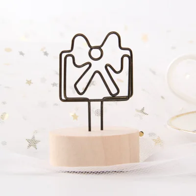 Desk Notes Folder Flamingo Heart-Shape Clip Wedding Favorite Place Card Holder Table Photo Memo Number Name Card Holder