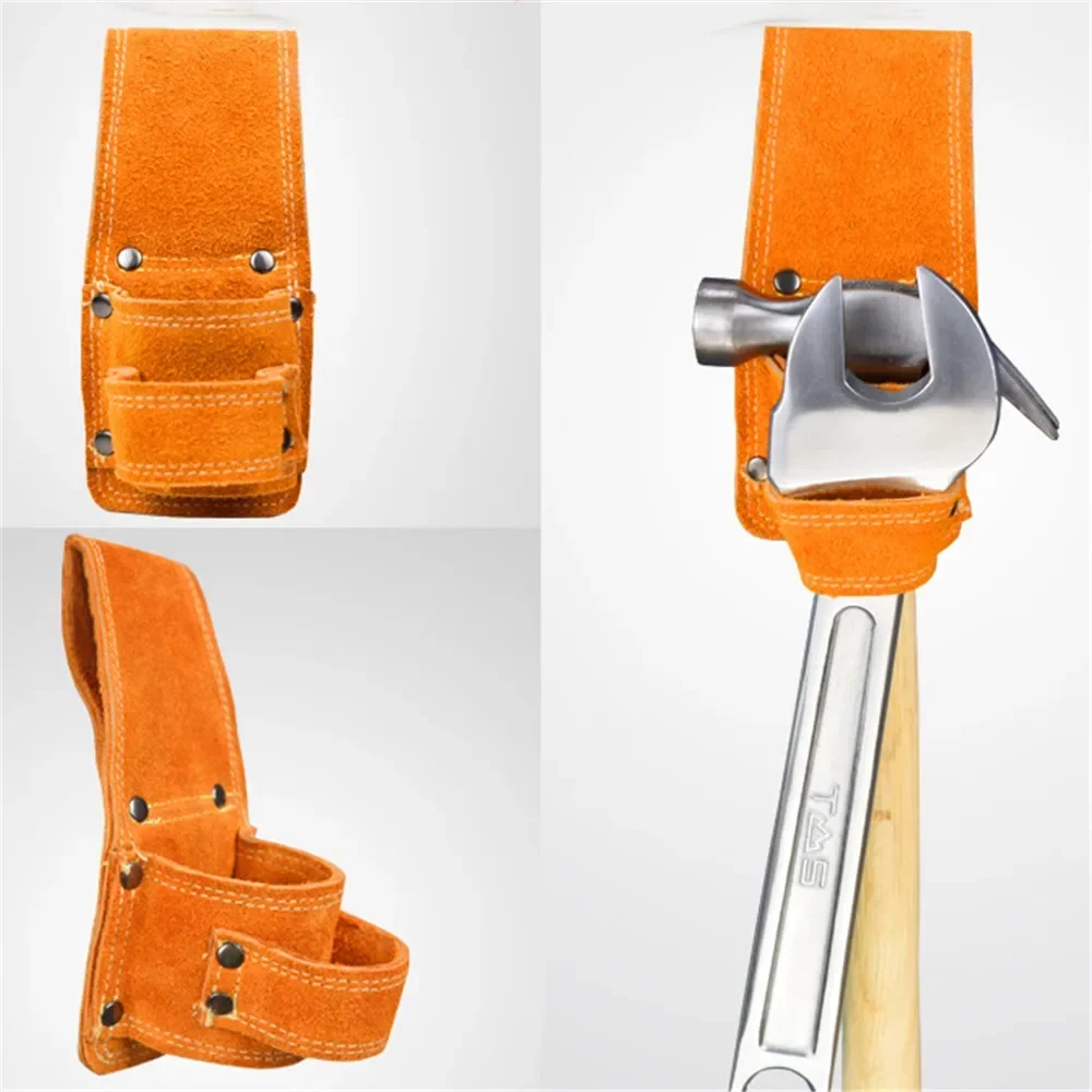 

Simple Leather Tool Waist Bag,Hammer Wrench Kit Holder Storage Bag Electrician Carpentry Tool Bag Pocket Sheath Hammer Holster