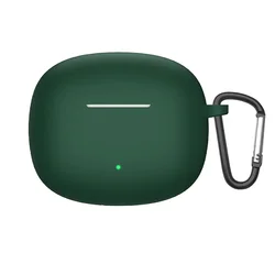 Durable Soft Silicone Protective Case with Hook for Choice Earbuds X5 (Late night green)