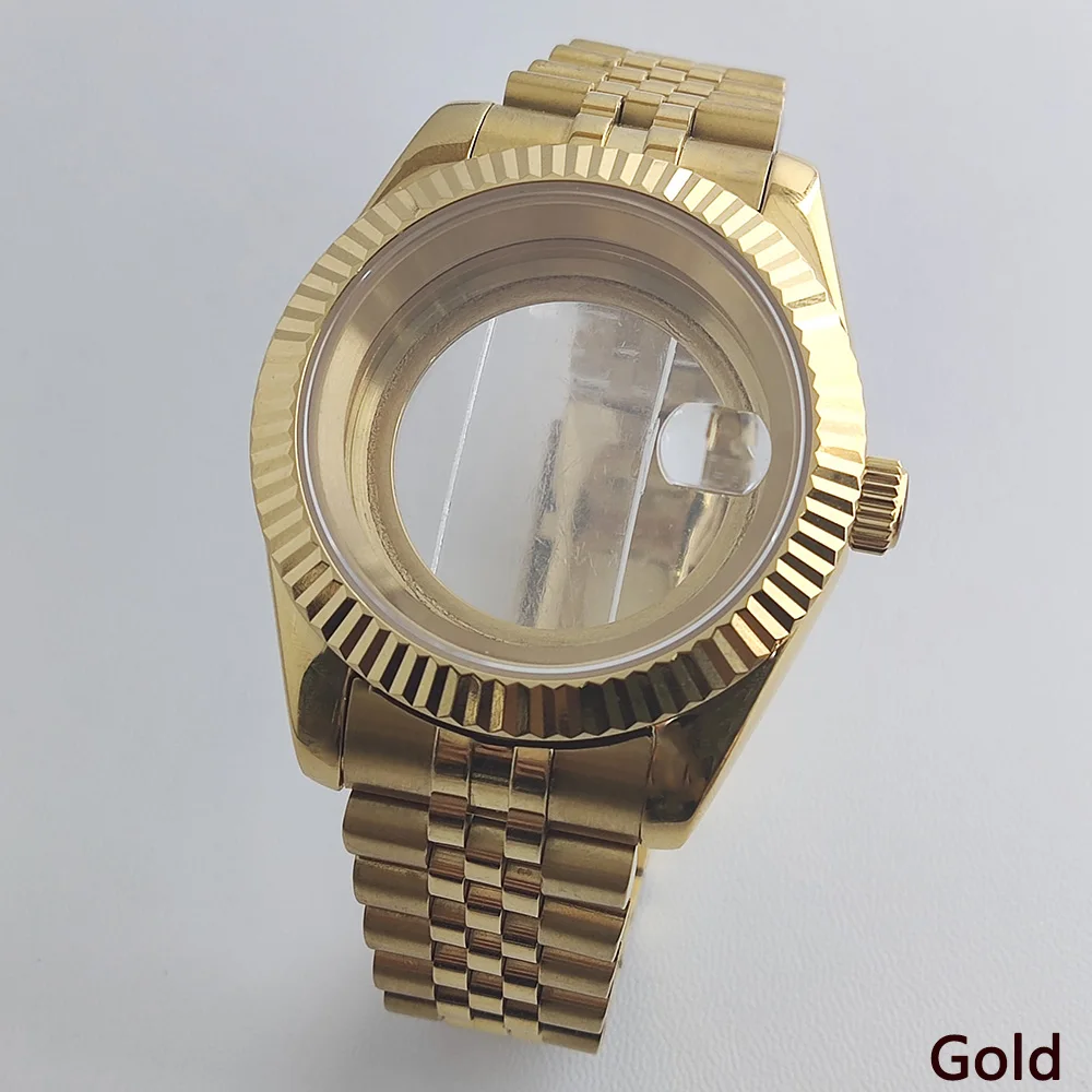 41mm Stainless Steel Sapphire Glass Watch Case - Men's Accessory