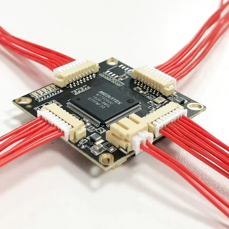 임베디드 통합 모듈용 기가비트 이더넷 스위치 pcba, DC 5V 12V1A-3A IN DC OUT VLAN, 전류 통과, 10, 100, 1000M, 4 포트