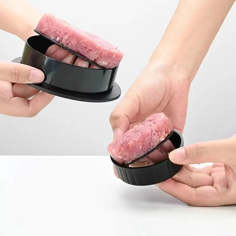 3 In 1 Round Shape Non-Stick Stuffed Hamburger Mold Beef Veggie Hamburger Meat Press Making Meat Presses