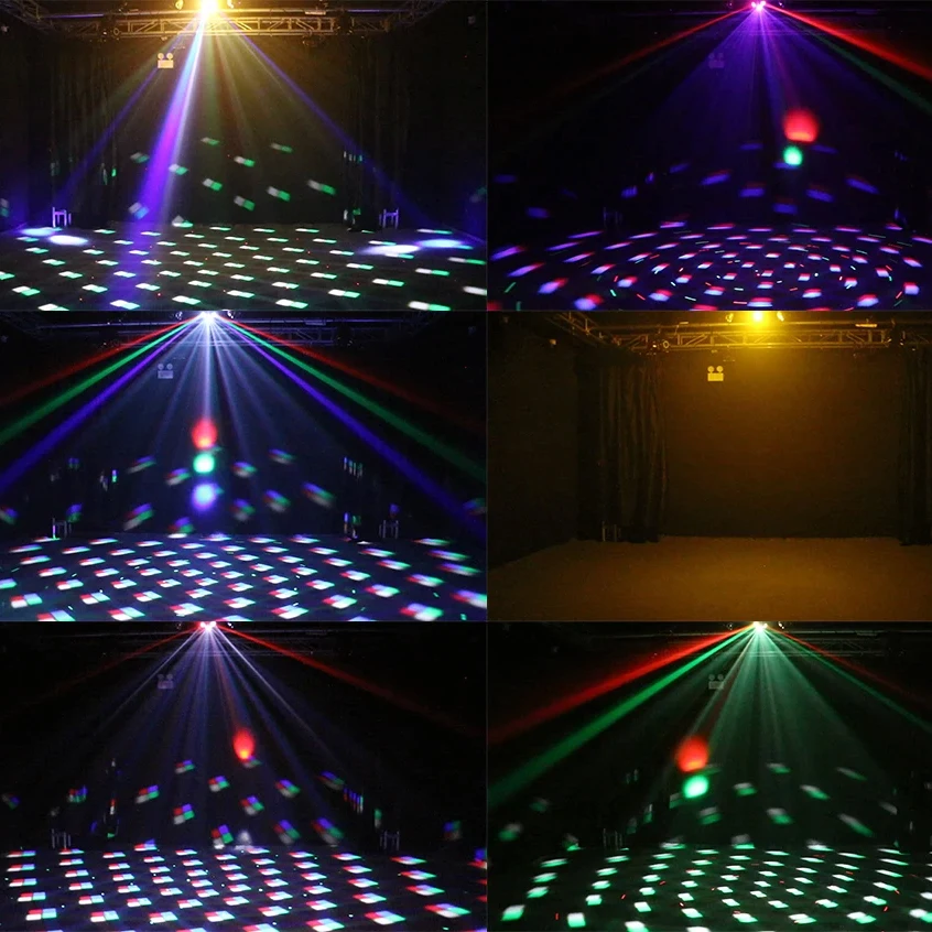 50W Disco Ball Lights LED Red Green Laser Remote Control DMX512 Stage Lights Strobe Wedding Christmas Day Ambient Lights