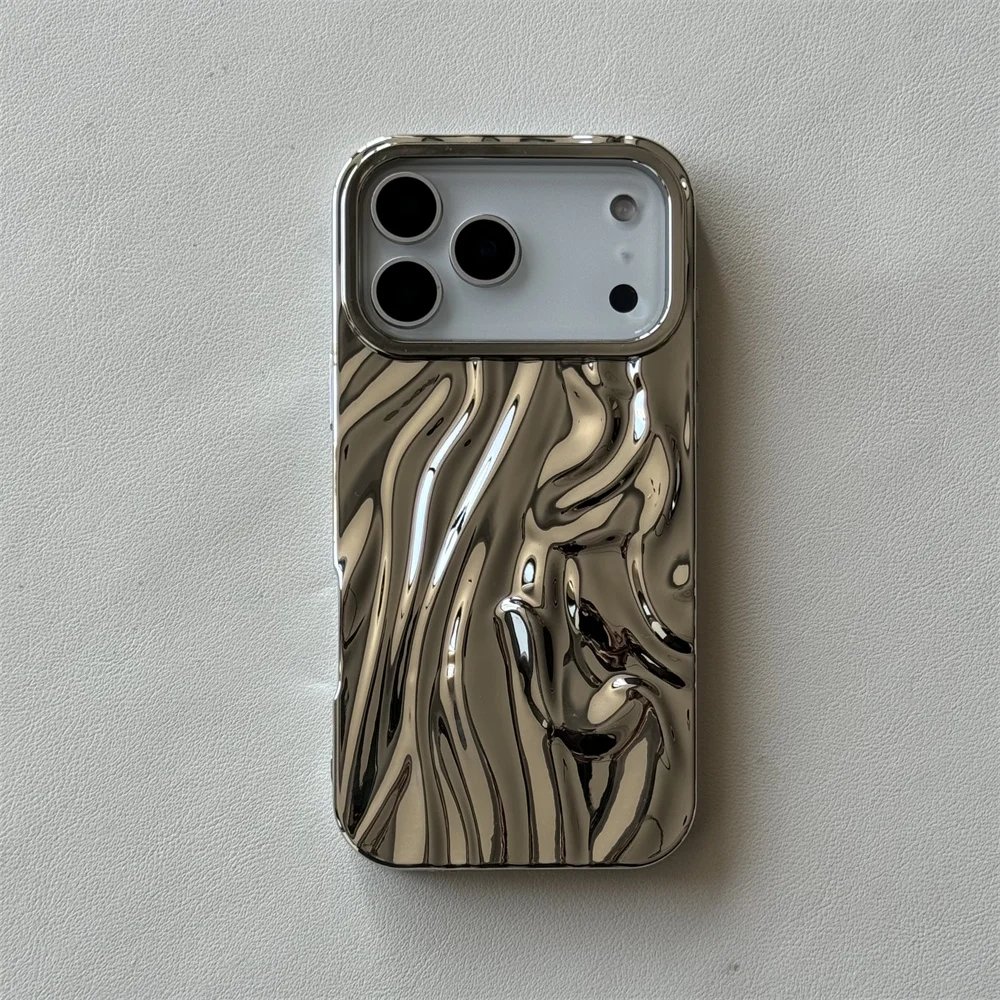 Electroplate Water Ripple Protective Phone Case - TPU Soft Cover
