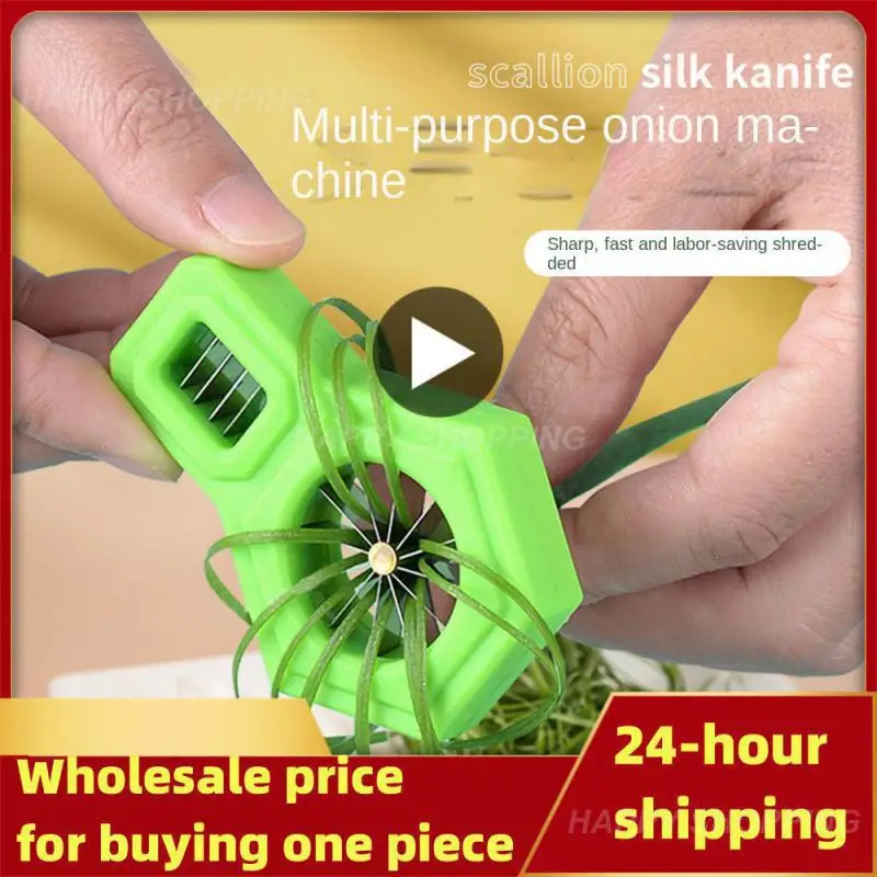 Cipolla Verde Affettatrice Facile In Acciaio Inox Verdure Grattugie Cipolla Verde Trafilatura Prugna Fiore Affettatrice Gadget Da Cucina