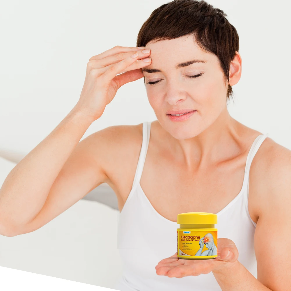 Migraine Headache Relief Cream Treat Brain Nerve Pain Medical Plaster Dizziness Neuralgia Painkiller Ointment 1/3/5Pcs