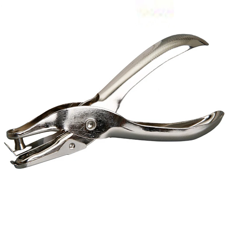 

Brand New Silver Metal Hole Puncher for Office File Black Surface Piece Stationery Rubber Hanger Color Origin Type Plating