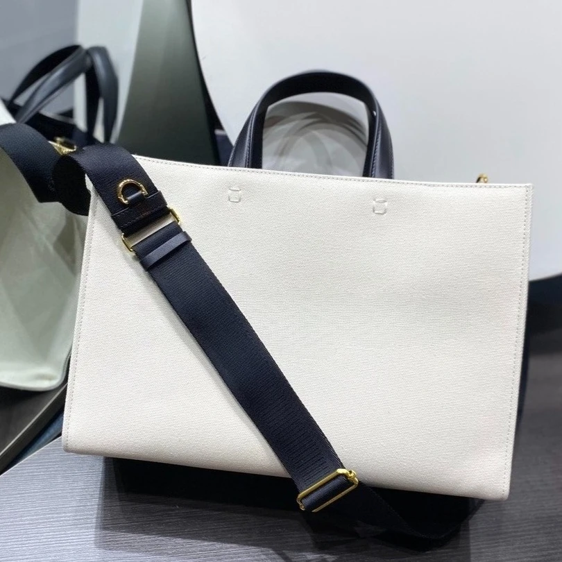Luxury Customizable Canvas Tote Bag Famous Brand Large Capacity Handbags Top Quality Women Classic Solid Color Designer Bags 2