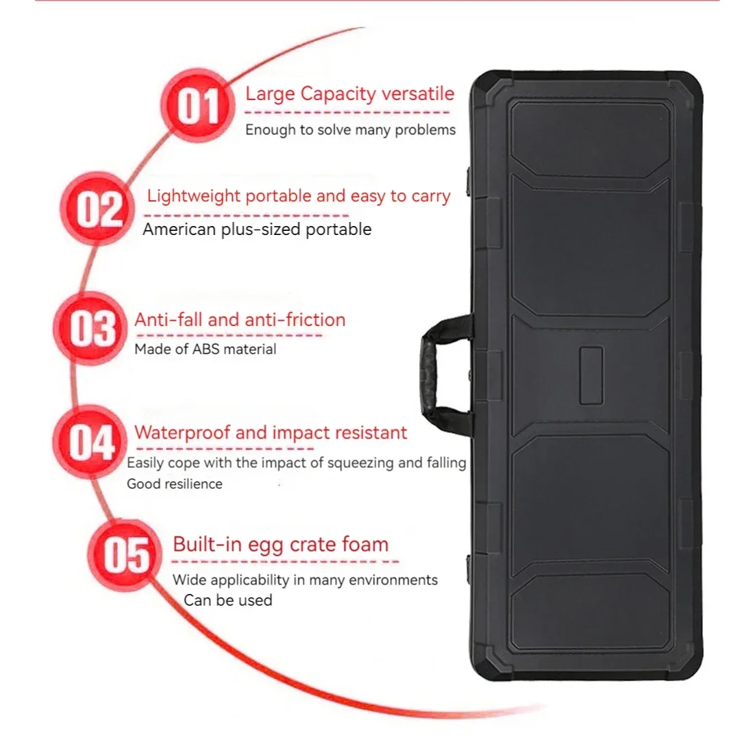 100cm Waterproof Widened Tactical Suitcase Tool Case Box Hard Shell Shockproof Drone Bow Fishing Rod Protect Storage Box 3