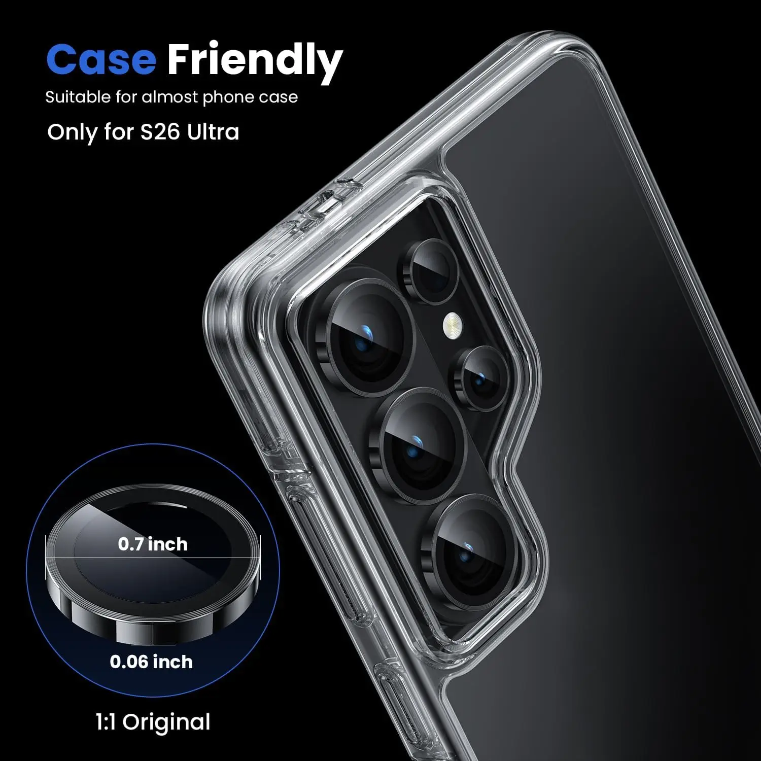 Premium Tempered Glass Camera Lens Screen Protector