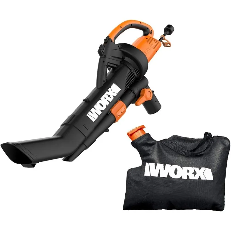 

WORX WG509 12 Amp TRIVAC 3-in-1 Electric Leaf Blower with All Metal Mulching System